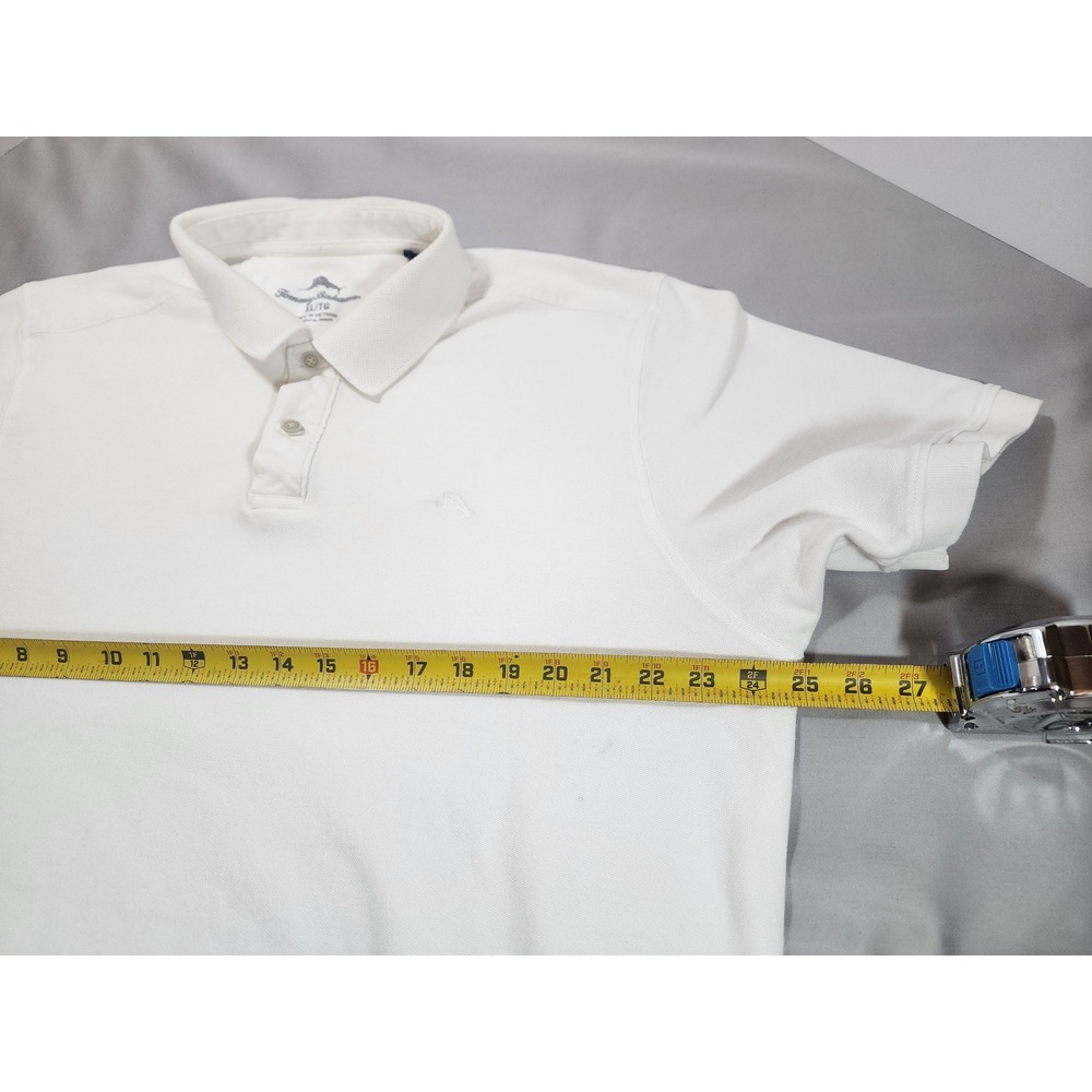 Tommy Bahama Mens XL White Pique Short Sleeve Polo Shirt Marlin Logo Casual - Picture 5 of 14